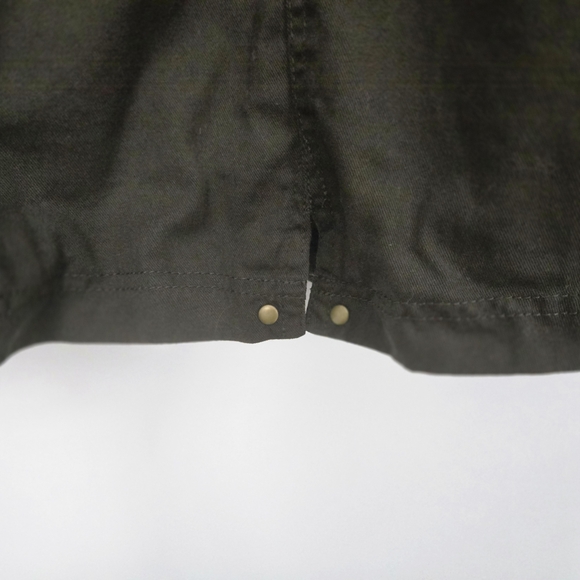 Mossimo Supply Co. Women's Olive Utility Jacket with Patterned Sleeves Size XL - Picture 13 of 16